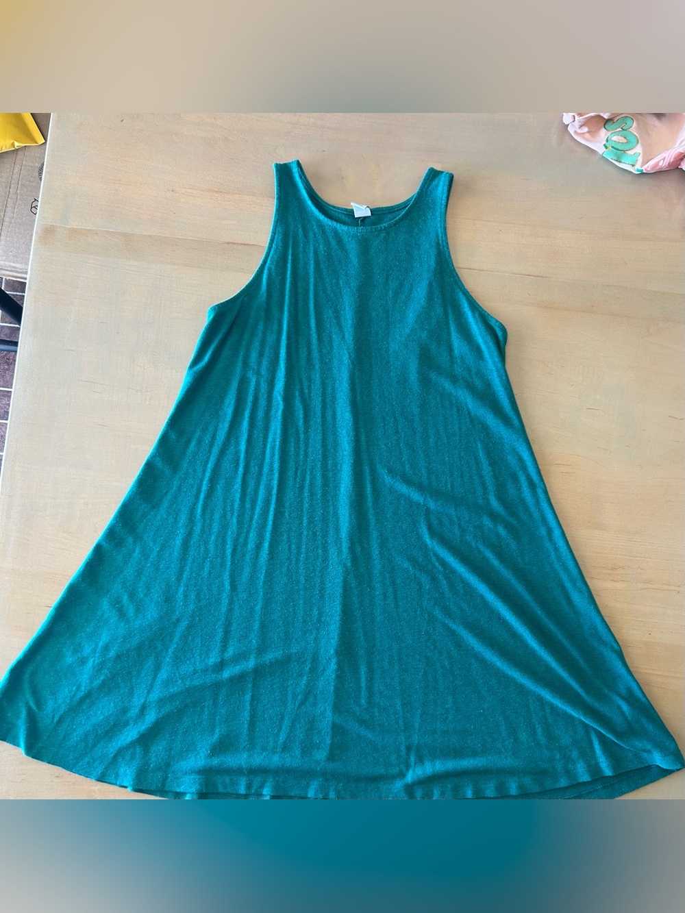Womenβs Sleeveless A-Line Dress in Teal